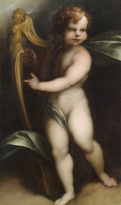 Putto tocando la lira de Aert Mijtens